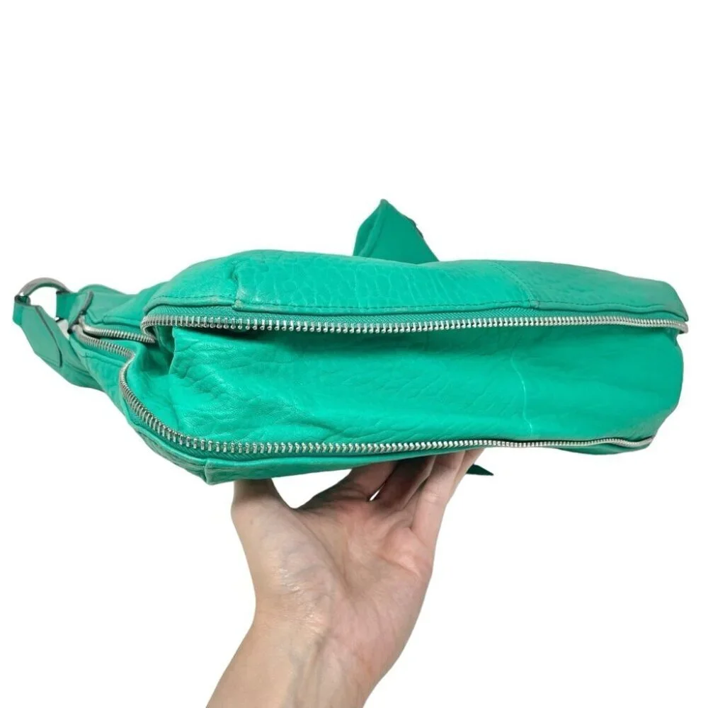 Aimee Kestenberg Good Times Teal Bubble Leather Hobo Bag